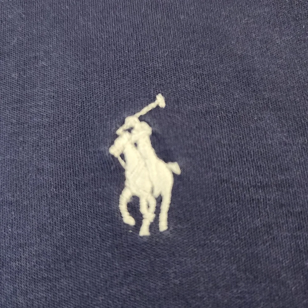 Polo Ralph Lauren Polo Mens Large Navy Blue Pima Soft Touch Short Sleeve Logo